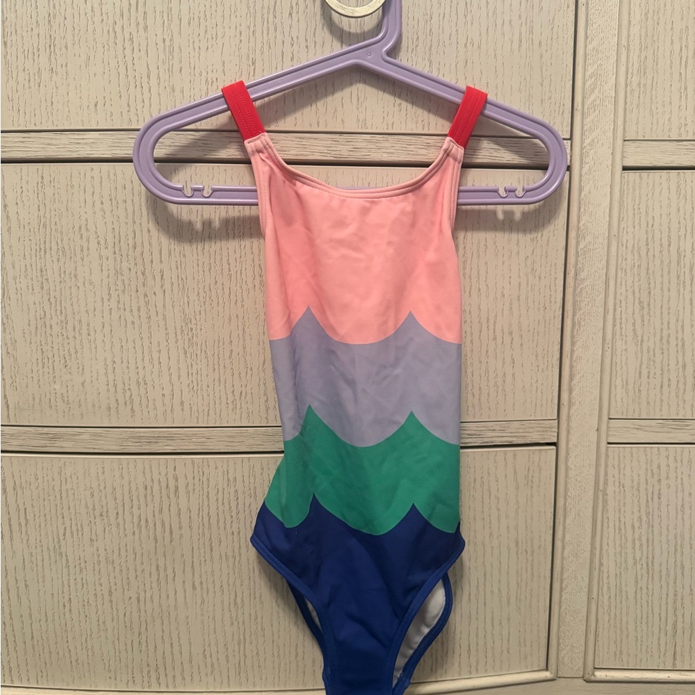 Mini Boden Pink, Blue, and Green Kids Swim One Piece